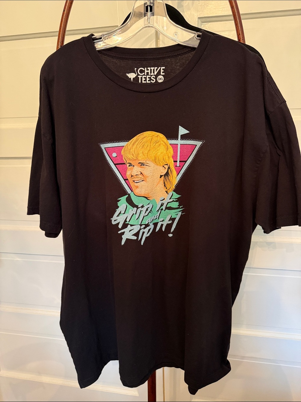 Chive Tees Grip It and Rip It Funny Golf Graphic T Shirt Black 3XL Big Tall